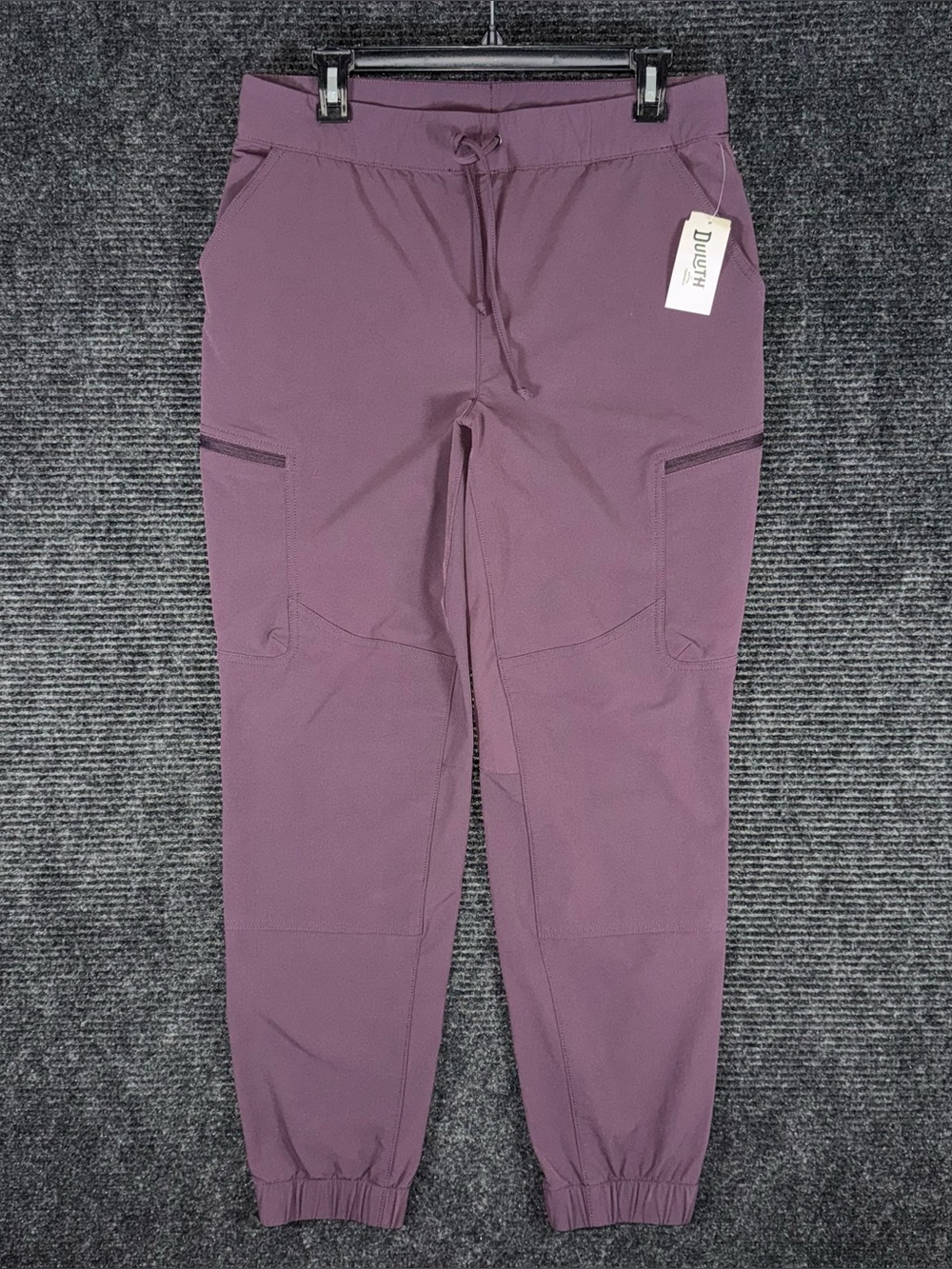 Duluth Trading Co NWT Women Flexpedition Joggers Elderberry Purple 10x28.5 Nylon